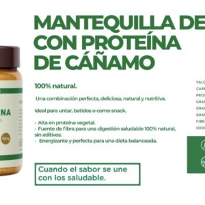 Mantequilla de maní con proteína de cáñamo